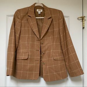 Talbots Wool & Silk Blend Camel Blazer 2P